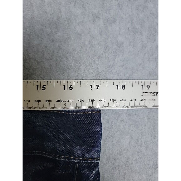 Hudson Jeans Mens 32 34x33 Straight Dark Blue Distressed Mid Rise Stretch USA - Picture 7 of 15